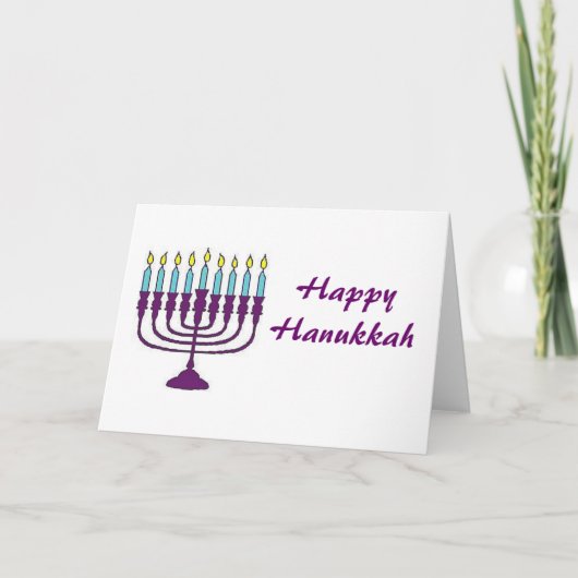Happy Hanukkah Shalom Feestdagen Kaart (Voorkant)