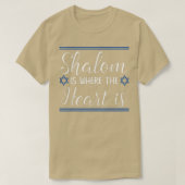 Happy Hanukkah Shalom is waar het hart donker is T-shirt (Design voorkant)