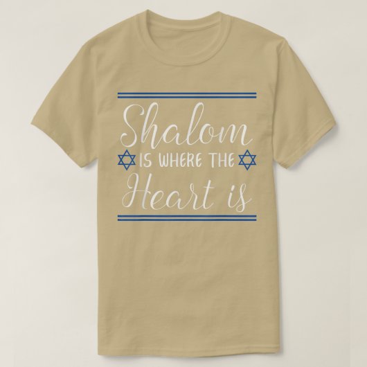 Happy Hanukkah Shalom is waar het hart donker is T-shirt (Design voorkant)