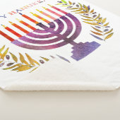 Happy Hanukkah Sherpa Blanket Deken (3/4)