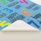 Happy Hanukkah Sherpa Dreidels Blanket/Medium Sherpa Deken (3/4)