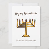 Happy Hanukkah Simple en Modern Menorah Greeting Feestdagenkaart (Voorkant)