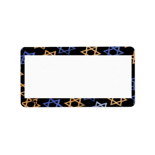 Happy Hanukkah! Sjabloon Retouradreslabel Etiket (Voorkant)