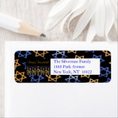 Happy Hanukkah! Sjabloon Retouradreslabel Etiket (Insitu)
