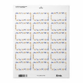Happy Hanukkah! Sjabloon Retouradreslabel Etiket (Full Sheet)