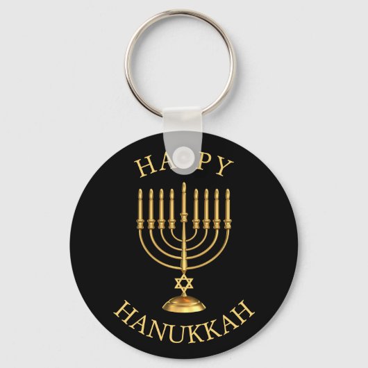 Happy Hanukkah Sleutelhanger (Voorkant)