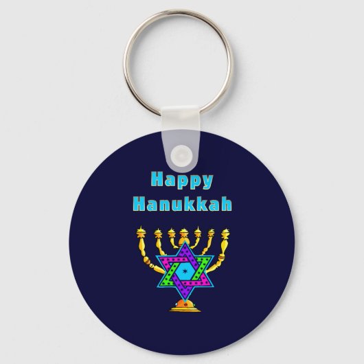 Happy Hanukkah Sleutelhanger (Voorkant)