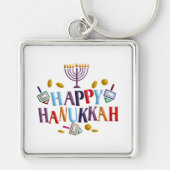 Happy Hanukkah Sleutelhanger (Voorkant)