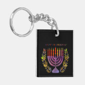 Happy Hanukkah-Sleutelhanger Sleutelhanger (Voorkant Links)