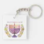 Happy Hanukkah-Sleutelhanger Sleutelhanger (Achterkant)
