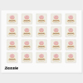 "Happy Hanukkah" Smiling Donut Stickers (Vel)