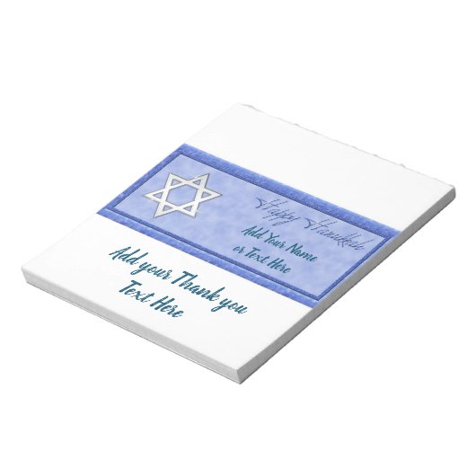 Happy Hanukkah Snoep Bar Wrappers Gift Favors Notitieblok (Linkerzijde)