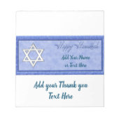 Happy Hanukkah Snoep Bar Wrappers Gift Favors Notitieblok (Voorkant)