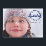 Happy Hanukkah Snow Bubbles Holiday-fotokaart Feestdagenkaart<br><div class="desc">Stijlvolle en leuke Happy Hanukkah Snow Bubbles Holiday-fotokaart is perfect voor al je vrienden en familie dit vakantiejaar. Pas de tekst aan met uw familienaam en het jaar en verwissel het afbeelding voor een foto van uw kinderen,  huisdier of het hele gezin.</div>