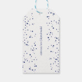 Happy Hanukkah Snow Bubbles Holiday Gift Labels Cadeaulabel (Achterkant)