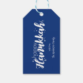 Happy Hanukkah Snow Bubbles Holiday Gift Labels Cadeaulabel (Voorkant)