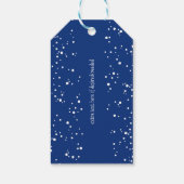 Happy Hanukkah Snow Bubbles Holiday Gift Labels Cadeaulabel (Achterkant)