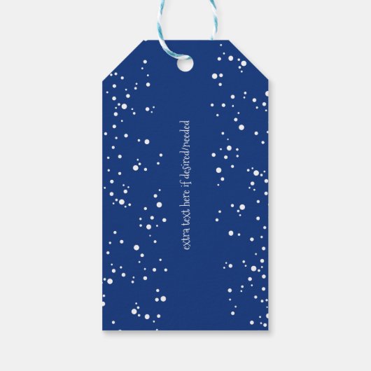 Happy Hanukkah Snow Bubbles Holiday Gift Labels Cadeaulabel (Achterkant)