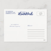 Happy Hanukkah Snow Bubbles Photo Postcards Feestdagenkaart (Achterkant)