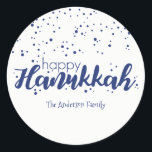 Happy Hanukkah Snow Bubbles Sticker Gift Label<br><div class="desc">Cute and stylish Happy Hanukkah Snow Bubbles Sticker Gift Label is perfect voor je vakantiecadeau dat je behoeften geeft.  Er zijn andere producten die we hebben die overeenkomen met dit ontwerp.</div>