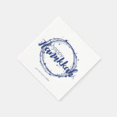 Happy Hanukkah Snow Bubbles Wreath Holiday Napkin Servetten (Hoek)