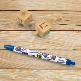 Happy Hanukkah Spinning Dreidel Blauwe Inkt Pen