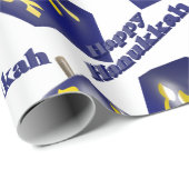 Happy Hanukkah Spinning Dreidel Cadeaupapier (Rol Hoek)