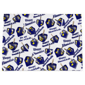 Happy Hanukkah Spinning Dreidel Groot Cadeauzakje (Voorkant)