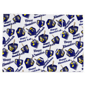 Happy Hanukkah Spinning Dreidel Groot Cadeauzakje (Achterkant)