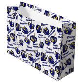 Happy Hanukkah Spinning Dreidel Groot Cadeauzakje (Voorkant Gekanteld)