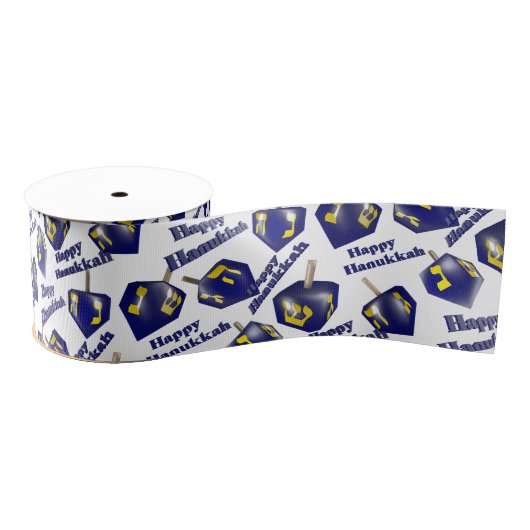 Happy Hanukkah Spinning Dreidel Grosgrain Lint (Spoel)