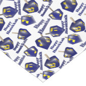 Happy Hanukkah Spinning Dreidel Korte Tafelloper (Hoek)