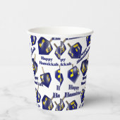 Happy Hanukkah Spinning Dreidel Papieren Bekers (Rechts)