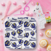 Happy Hanukkah Spinning Dreidel Papieren Bordje (Feest)