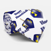 Happy Hanukkah Spinning Dreidel Stropdas (Opgerold)