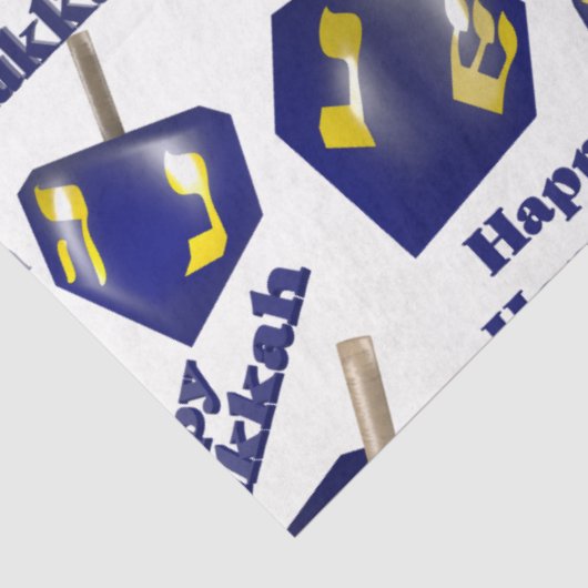 Happy Hanukkah Spinning Dreidel Tissuepapier (Detail)