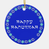 Happy Hanukkah Star Circle Keramisch Ornament (Voorkant)