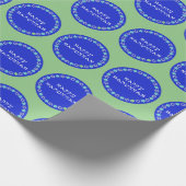 Happy Hanukkah Star Circle Wrapping Paper Cadeaupapier (Hoek)