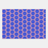 Happy Hanukkah Star Circle Wrapping Paper Sheets (Voorkant 3)