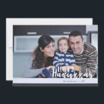 Happy Hanukkah Star of David Holiday Photo Card Feestdagenkaart<br><div class="desc">Stylish and cute Happy Hanukkah Star of David Holiday Photo Card is perfect for all your friends and family this holiday season.  Customize the text with your family name and the year and swap out the picture for a photo of your kids,  pet,  or the whole family.</div>