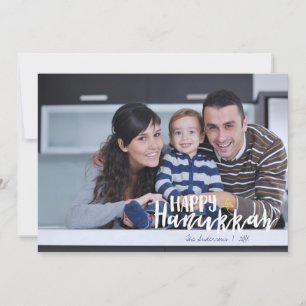 Happy Hanukkah Star of David Holiday Photo Card Feestdagenkaart