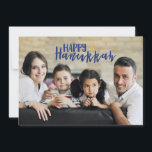 Happy Hanukkah Star of David Holiday Photo Card Feestdagenkaart<br><div class="desc">Stylish and cute Happy Hanukkah Star of David Holiday Photo Card is perfect for all your friends and family this holiday season.  Customize the text with your family name and the year and swap out the picture for a photo of your kids,  pet,  or the whole family.</div>