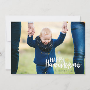 Happy Hanukkah Star of David Holiday Photo Card Feestdagenkaart