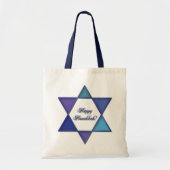 Happy Hanukkah Star van David Bag Tote Bag (Voorkant)