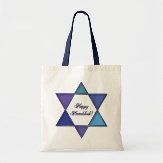 Happy Hanukkah Star van David Bag Tote Bag (Voorkant)