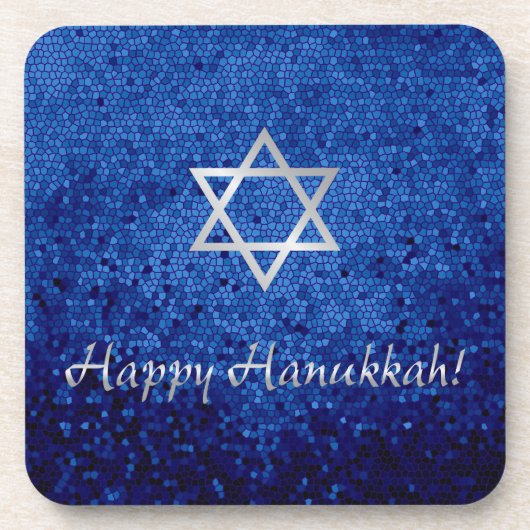 Happy Hanukkah Star van David Bier Onderzetter (Voorkant)