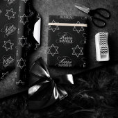 Happy Hanukkah Star van David Classic Silver White Cadeaupapier