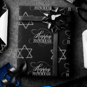 Happy Hanukkah Star van David Classic Silver White Cadeaupapier
