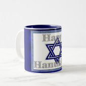 Happy Hanukkah Star van David Coffee/Tea Mok (Voorkant links)