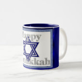 Happy Hanukkah Star van David Coffee/Tea Mok (Voorkant rechts)